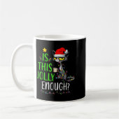 Is This Jolly Enough Black Cat Merry Christmas Tre Kaffeetasse (Links)