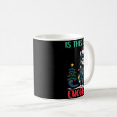 Is This Jolly Enough Cat Christmas Tree Funny Xmas Kaffeetasse (VorderseiteRechts)