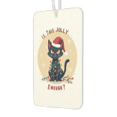 Is This Jolly Enough Funny Black Cat Christmas Tre Autolufterfrischer (Links)