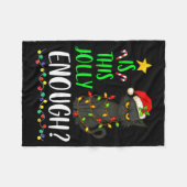 Is This Jolly Enough Funny Black Cat Christmas Tre Fleecedecke (Vorderseite (Horizontal))