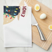 Is This Jolly Enough Funny Black Cat Christmas Tre Geschirrtuch (Viertel Falte)