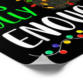 Is This Jolly Enough Funny Black Cat Christmas Tre Poster (Ecke)