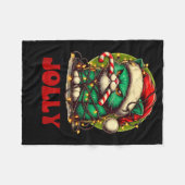 Is This Jolly Enough_ Funny Cat For Christmas Sarc Fleecedecke (Vorderseite (Horizontal))
