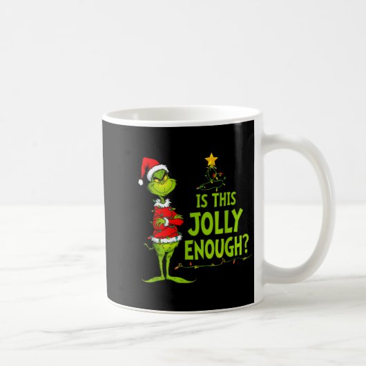 Is This Jolly Enough Funny Christmas Tree Lights H Kaffeetasse (Rechts)
