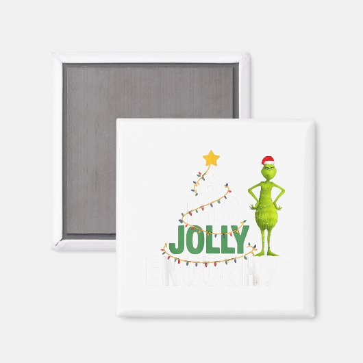 Is This Jolly Enough Funny Christmas Tree Lights H Magnet (Vorderseite/Rückseite)