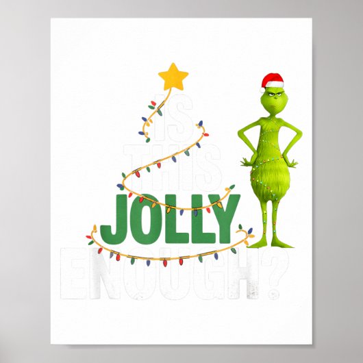 Is This Jolly Enough Funny Christmas Tree Lights H Poster (Vorne)