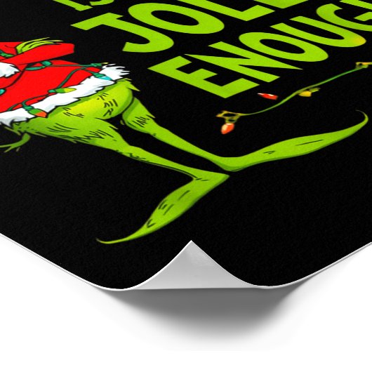 Is This Jolly Enough Funny Christmas Tree Lights H Poster (Ecke)