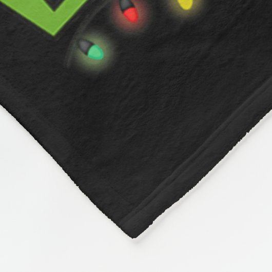 Is This Jolly Enough,green Christmas Tree Light Me Fleecedecke (Ecke)