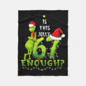 Is This Jolly Enough,green Christmas Tree Light Me Fleecedecke (Vorderseite)
