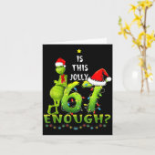 Is This Jolly Enough,green Christmas Tree Light Me Karte (Gelbe Blume)