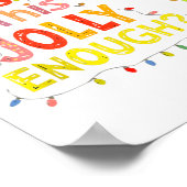 Is This Jolly Enough Green Funny Merry Christmas T Poster (Ecke)