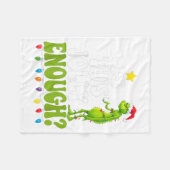 Is This Jolly Enough Green Merry Christmas Tree Li Fleecedecke (Vorderseite (Horizontal))