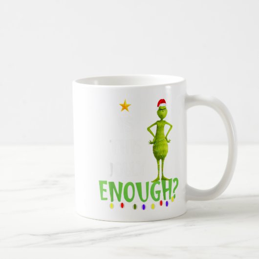 Is This Jolly Enough Green Merry Christmas Tree Li Kaffeetasse (Rechts)