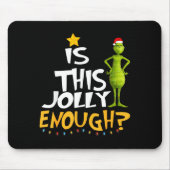 Is This Jolly Enough Green Merry Christmas Tree Li Mousepad (Vorne)