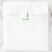 Is This Jolly Enough Green Merry Christmas Tree Li Runder Aufkleber (Tasche)