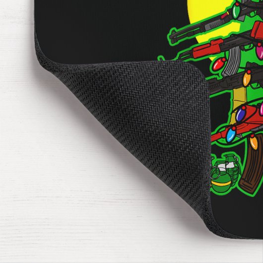 Is This Jolly Enough - Guns Christmas Tree Handgun Mousepad (Ecke)