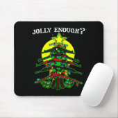 Is This Jolly Enough - Guns Christmas Tree Handgun Mousepad (Mit Mouse)