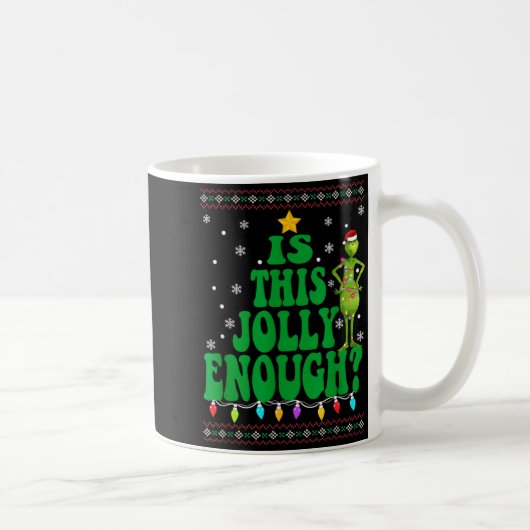Is This Jolly Enough Merry Christmas Tree Lights F Kaffeetasse (Rechts)