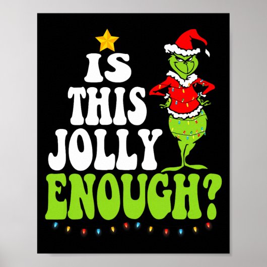 Is This Jolly Enough Merry Christmas Tree Lights F Poster (Vorne)