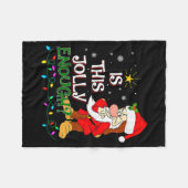 Is This Jolly Enough Mpy Elf Pajama Christmas Ligh Fleecedecke (Vorderseite (Horizontal))