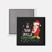 Is This Jolly Enough Mpy Elf Pajama Christmas Ligh Magnet (Vorderseite/Rückseite)
