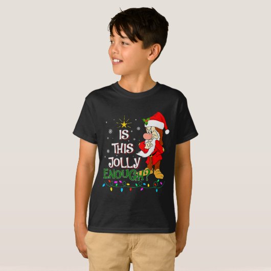 Is This Jolly Enough Mpy Elf Pajama Christmas Ligh T-Shirt (Vorne ganz)