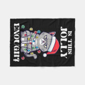 Is This Jolly Enough Tangled Christmas Cat Fleecedecke (Vorderseite (Horizontal))