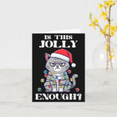 Is This Jolly Enough Tangled Christmas Cat  Karte (Gelbe Blume)