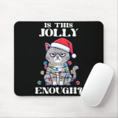 Is This Jolly Enough Tangled Christmas Cat  Mousepad (Mit Mouse)