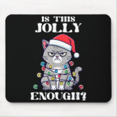 Is This Jolly Enough Tangled Christmas Cat  Mousepad (Vorne)