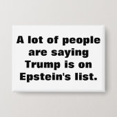 Is Trump on Epstein's list? Button (Vorderseite)