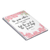 Isa 40:8 | Schriftsatz | Rosa Blumendesign Notizblock (Rechte Seite)