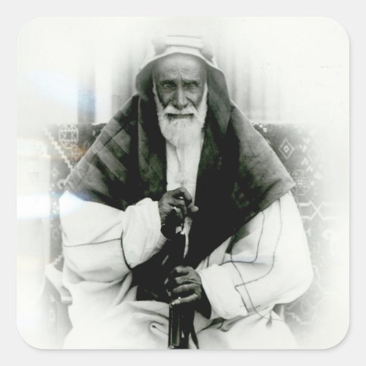 Isa Ibn Ali Al Khalifah Quadratischer Aufkleber (Vorderseite)