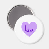 Isa Lila Magnet (Vorderseite/Rückseite)