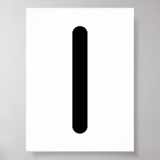 ISA Nordische Rune (Eis, Stille, Introspektion) | Poster