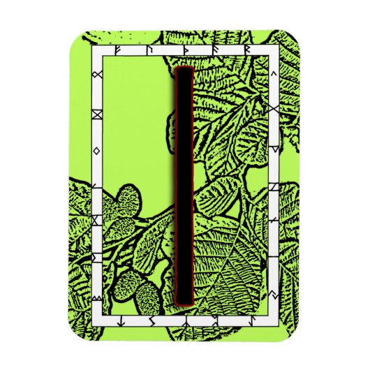 Isa Viking Rune Magnet - Stille (Vertikal)