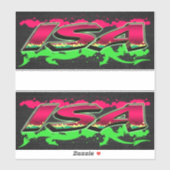 Isa Vorname Name Graffiti Aufkleber Sticker (Blatt)