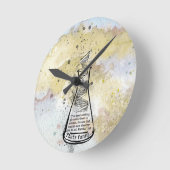 Isaac Asimov Quote Runde Wanduhr (Winkel)