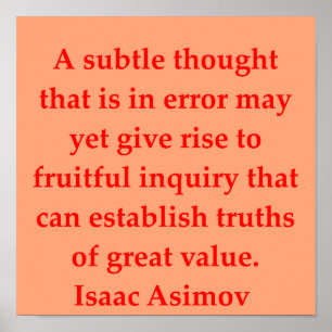 Isaac asimov Zitat Poster