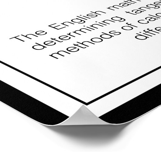 Isaac Barrow Poster (Ecke)