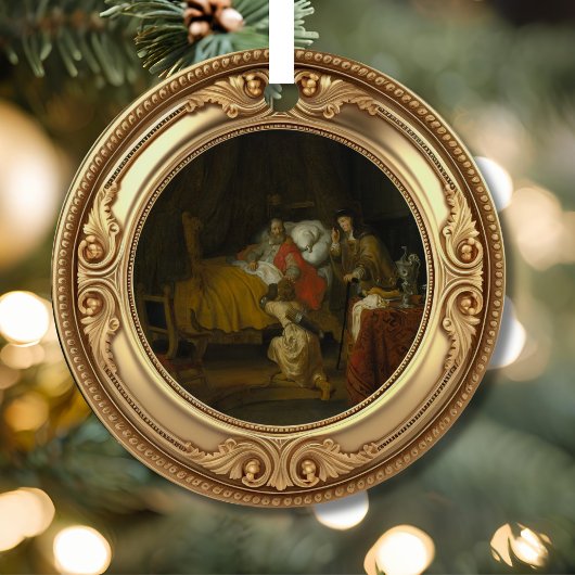 Isaac Blessing Jacob Advent Jesse Tree Ornament Aus Metall