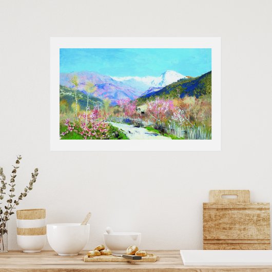 Isaac Levitan. "Springtime"-Malerei Poster (Küche)