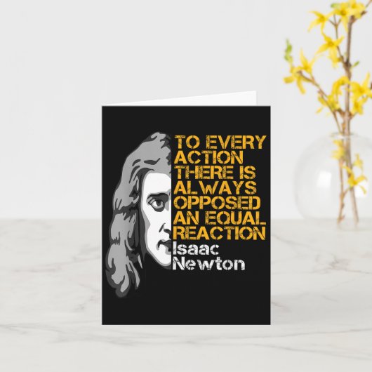 Isaac Newton Aktion und Reaktion Inspiration Quo Karte (Gelbe Blume)