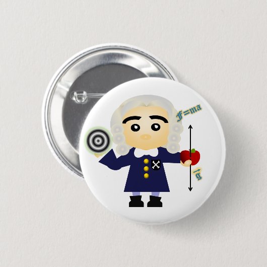 Isaac Newton Button (Vorne & Hinten)