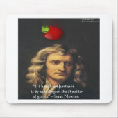 Isaac Newton "Giants Shoulders" Weisheitsgeschenke Mousepad (Vorne)