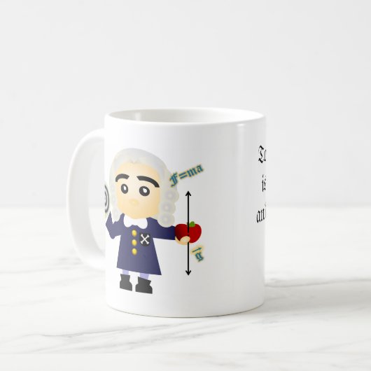 Isaac Newton Kaffeetasse (Vorderseite Links)