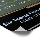 Isaac Newton Mathematics Poster (Ecke)