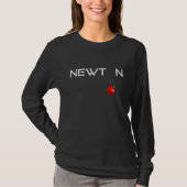Isaac Newton Physicist Mathematician Gravity Apple T-Shirt (Vorderseite)