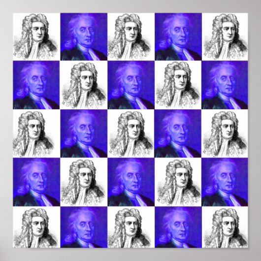 Isaac Newton Pop Art Poster (Vorne)