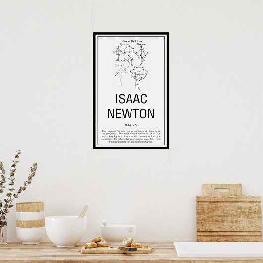 Isaac Newton Poster (Küche)